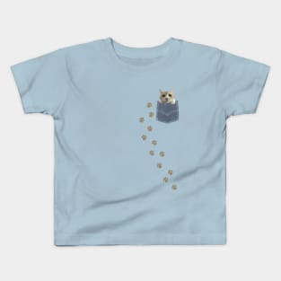 Cute Cat in the Pocket Kids T-Shirt